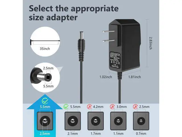 Alt view image 3 of 7 - 5V 2A AC Adapter, 5V 2A Power Supply Adapter, 5V 2A LED Power Supply 100V-240V AC Power Adapter Wall Charger for TV Box, Camera, Speaker,Router & More DC 5V Devices