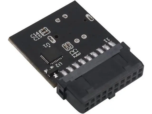 Alt view image 5 of 5 - USB 3.0 (3.1 Gen 2) Internal IDC 20 Pin Motherboard Header to Type E A-Key USB 3.1 20Pin Female Header Converter for Type C Panel Mount Adapter