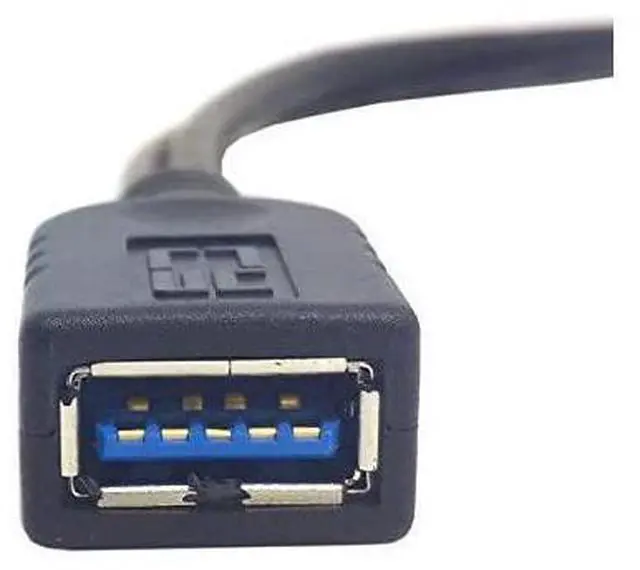 Alt view image 5 of 6 - USB 3.0 Female to Dual USB Male Extra Power Data Y Extension Cable for 2.5" Mobile Hard Disk Black Color