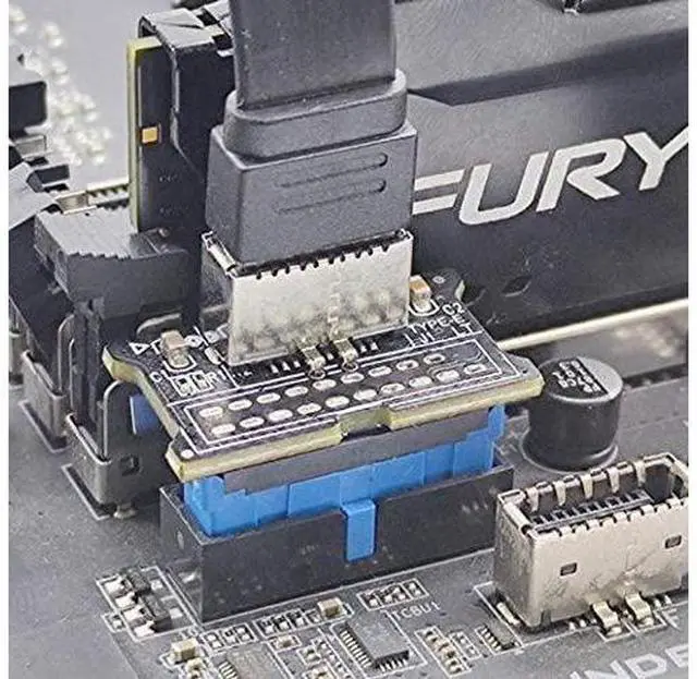 Alt view image 5 of 5 - USB 3.0 20Pin Header Male to USB 3.1 Front Panel Header Cable Adapter for Motherboard USB Header Adapter