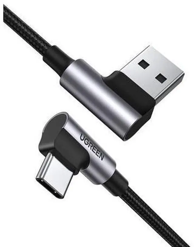 Main image of USB C Cable 90 Degree Type C Cable 18W Fast Charging USB A to USB C Cable Right Angle Compatible with iPad Mini 6Galaxy S21 S20 Note20 S21 Z Flip 3 Z Fold Pixel PS5 GoPro Hero 8 Switch 3ft