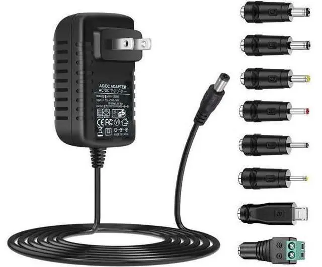 Main image of AC Adapter 9V 2A Power Supply AC110V to DC9V 2000mA 1500mA 1000mA 500mA Power Driver 8 DC Plug Tips 9 Volt Converter Inverter Charger Transformer ac dc Adapter - OEM