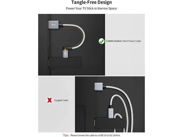 Alt view image 6 of 7 - 2 Pack Short Left Angle Micro USB 2.0 Braided Cable, 90 Degree USB 2.0 to Micro USB Charging Data Cable Compatible with PS4, Roku Streaming Stick, Aluminum Case, 0.5 FT, Space Gray