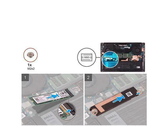 Alt view image 2 of 5 - 1st Slot 1 M.2 2280 SSD Heatsink Cover Thermal Heat Shield 0130R6 130R6 for Dell XPS 15 9500 9510 Precision 5550 5560 Latitude 5500