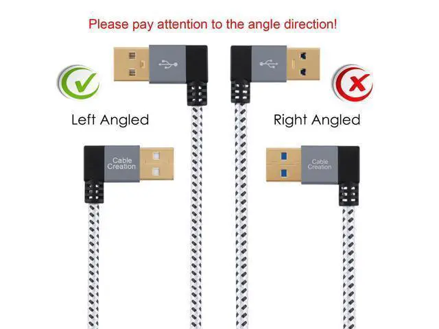 Alt view image 3 of 6 - 1 FT USB 3.0 Extension Cable, CableCreation Left Angle USB 3.0 Male to Female Extender Cord, 90 Degree USB 3.0 Adapter, for Oculus VR, Playstation, Xbox, Keyboard, Space Gray Aluminum