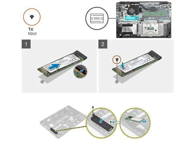 Alt view image 2 of 7 - 2280 M.2 SSD Heatsink Cover 1X2MT 01X2MT w/HDD End Mounting Bracket X3YR8 0X3YR8 for Dell Latitude E5470 E5570 E5270 5470 5570 Precision M3510