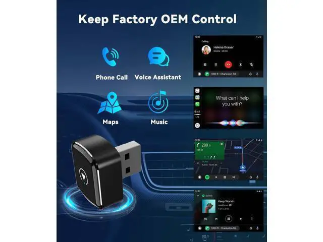 Alt view image 7 of 7 - Wireless CarPlay Adapter and Android Auto Wireless Adapter 2025 Upgrade 2 in 1, Mini USB/USB C Design Stable Connection for Wired Apple CarPlay, Compatible for iOS 10+ Android 11+
