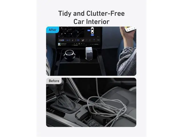 Alt view image 5 of 6 - USB-C Car Charger 75W Max Ultra-Compact Type-C Fast Car Charger with Built-in Retractable Cable Car Adapter for iPhone 15/14 Series S24/S23 MacBookPro/Air iPad and More