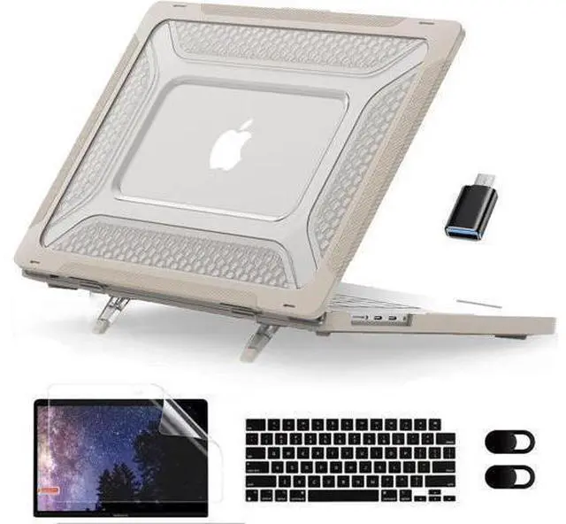 Main image of BONAEVER For MacBook Pro 16 inch Case 2023 2022 2021 Release M3 A2991 M2 A2780 M1 A2485 Pro Max Chip Plastic Hard Shell Cover with Keybaord Cover & Screen Protector & Type C Adapter