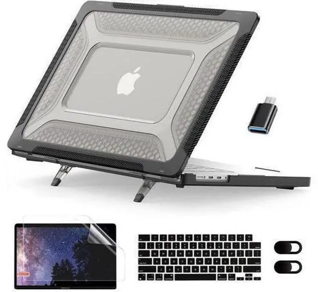 Main image of BONAEVER For MacBook Pro 16 inch Case 2023 2022 2021 Release M3 A2991 M2 A2780 M1 A2485 Pro Max Chip Plastic Hard Shell Cover with Keybaord Cover & Screen Protector & Type C Adapter