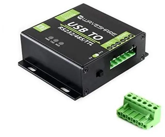 Main image of USB to RS232 / RS485 / TTL (UART) Industrial Isolated Converter with Original FT232RL Inside Aluminium Alloy Enclosure Power/ADI Magnetical Isolation,TVS Diode