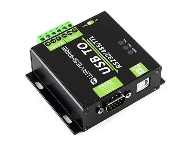 Alt view image 2 of 5 - USB to RS232 / RS485 / TTL (UART) Industrial Isolated Converter with Original FT232RL Inside Aluminium Alloy Enclosure Power/ADI Magnetical Isolation,TVS Diode