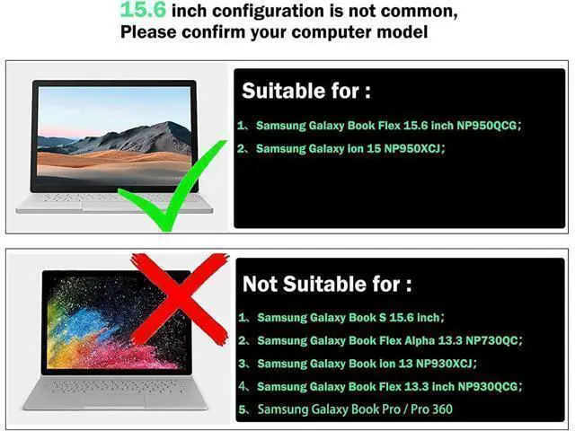 Alt view image 2 of 7 - BONAEVER Case for 15.6 inch Samsung Galaxy Book Flex 15.6 inch NP950QCG / Samsung Galaxy ion 15 NP950QCA 2 in 1 PU Leather Laptop Sleeve Folio Cover with Stand