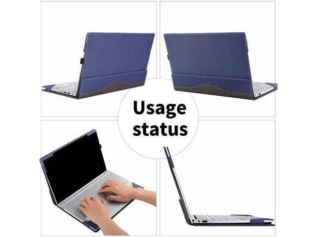 Alt view image 7 of 7 - BONAEVER Protective Case Cover for 16" Hp Pavilion Book Pro 16-ab 16t-ab Pavilion Book Plus 16-ag 16-af Pavilion Laptop 16-af 16t-af Detachable Notebook Sleeve Computer Bag with Pencil Holder Blue