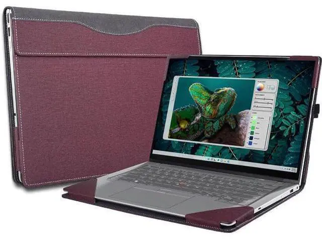 Main image of BONAEVER Laptop Cover Compatible with Lenovo Yoga 7i (16", Gen 8) 16ARP8 16IRL8 16IAP7 16IAH7 Pro 9 16IRP8 IdeaPad 3 15ITL05 15iiL05 15ARE05 15IGL05 15ALC6 15ITL6 Case Protective Sleeve Wine Red