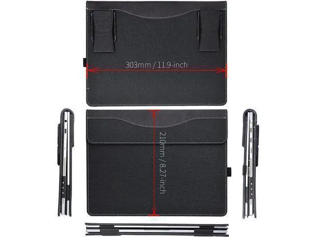 Alt view image 7 of 7 - BONAEVER Case for 15.6 inch Samsung Galaxy Book Flex 15.6 inch NP950QCG / Samsung Galaxy ion 15 NP950QCA 2 in 1 PU Leather Laptop Sleeve Folio Cover with Stand