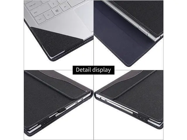 Alt view image 5 of 7 - BONAEVER Case for 15.6 inch Samsung Galaxy Book Flex 15.6 inch NP950QCG / Samsung Galaxy ion 15 NP950QCA 2 in 1 PU Leather Laptop Sleeve Folio Cover with Stand