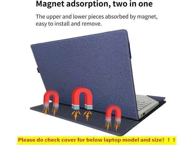 Alt view image 3 of 7 - BONAEVER Protective Case Cover for 16" Hp Pavilion Book Pro 16-ab 16t-ab Pavilion Book Plus 16-ag 16-af Pavilion Laptop 16-af 16t-af Detachable Notebook Sleeve Computer Bag with Pencil Holder Blue