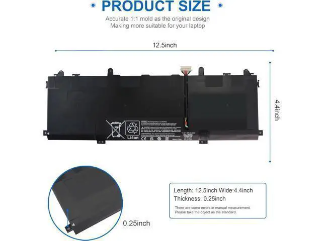 Alt view image 3 of 4 - SU06XL L29184-005 Laptop Battery for HP Spectre X360 Convertible 15-df0xxx 15-df1xxx 15-df0033dx 15-df1033dx 15-df0069nr 15t-df100 15-df1043dx 15-df1043dx 15-df0013dx 15-DF 15T-DF L29048-271 SU06084XL