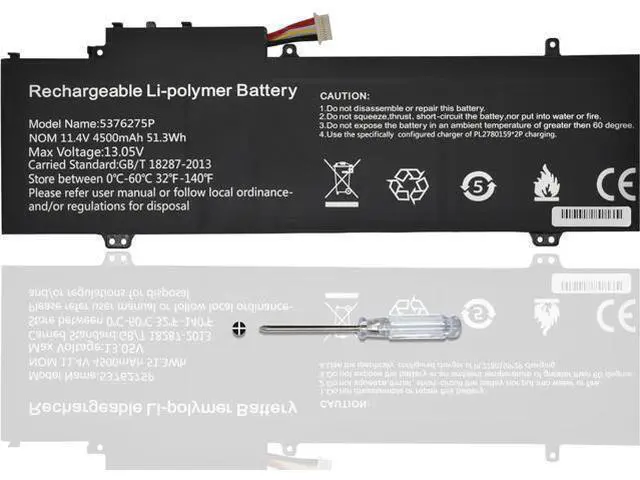 Main image of 5376275P NV-509067-3S UTL-509068-3S Laptop Battery for Gateway GWTN141-10BK GWTN141-10BL GWTN141-10GR GWTN141-4 Gwtn141-4BL GWTN141-4BK GWTN156-5BL GWTN141-2BL GWTN156-7BK 11.4V / 51.3Wh / 4500mAh