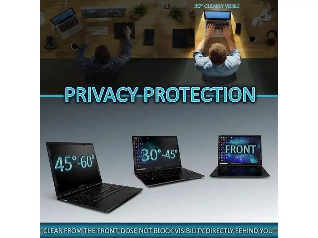 Alt view image 2 of 5 - Privacy Screen Filter compatible with 15.6 Inches Laptop, Anti-Glare and Anti Blue Light Screen Protector