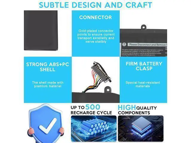 Alt view image 3 of 4 - 1F22N Laptop Battery Replace for Dell Alienware 2018 M15 G5 5590 G7 7590 7790 R2 R1 2019 P79F M17 P37E P37E001 5590-D2783W D2743B D2843W Series 01F22N 06YV0V 6YV0V 0HYWXJ HYWXJ JJPFK 8622M XRGXX