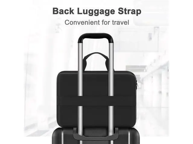 Alt view image 5 of 7 - 15.6-16 inch Laptop Hard Case 15 inch Shockproof Waterproof Laptop Case Hard Shell Compatible with MacBook HP Carrying Sleeve Computer Bag with Sturdy Handle&Front Pocket&Belt Black