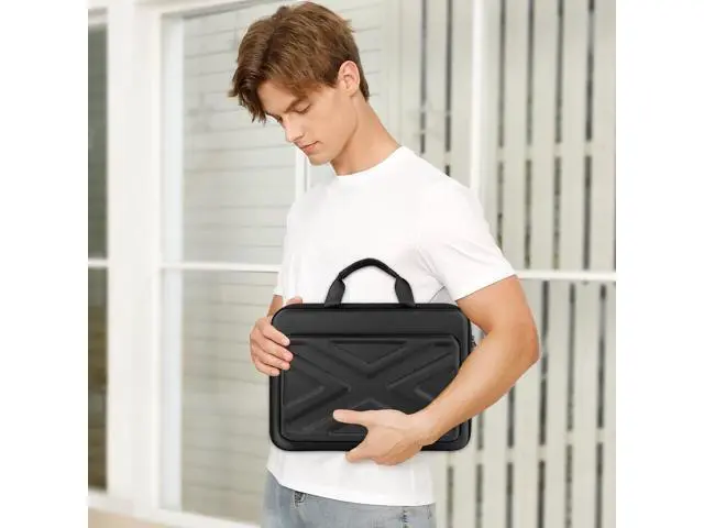 Alt view image 6 of 7 - 15.6-16 inch Laptop Hard Case 15 inch Shockproof Waterproof Laptop Case Hard Shell Compatible with MacBook HP Carrying Sleeve Computer Bag with Sturdy Handle&Front Pocket&Belt Black
