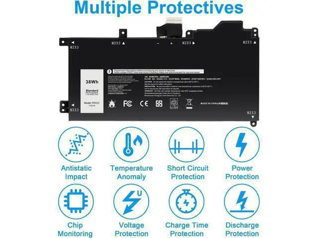 Alt view image 4 of 7 - Futurebatt 1FKCC Laptop Battery Compatible with Dell Latitude 7200 7210 2-in-1 Series T04J T04J001 T04J002 T5H6P 09NTKM 9NTKM 0D9J00 D9J00 0KWWW4 KWWW4