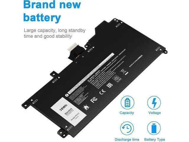 Alt view image 5 of 7 - Futurebatt 1FKCC Laptop Battery Compatible with Dell Latitude 7200 7210 2-in-1 Series T04J T04J001 T04J002 T5H6P 09NTKM 9NTKM 0D9J00 D9J00 0KWWW4 KWWW4