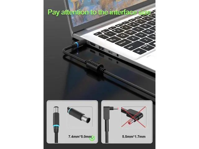 Alt view image 2 of 6 - 130W 7.4mm Tip Charger Compatible with G3 G5 inspiron 7559 7577 7567 5577 Precision 3541 3520 3530 3551 XPS L502x L702x Laptop WD15 WD19 Dock LA130PM121 Adapter
