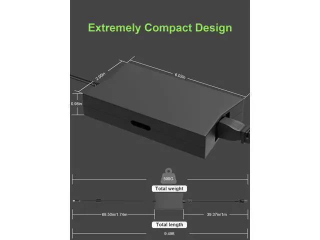 Alt view image 4 of 6 - 130W 7.4mm Tip Charger Compatible with G3 G5 inspiron 7559 7577 7567 5577 Precision 3541 3520 3530 3551 XPS L502x L702x Laptop WD15 WD19 Dock LA130PM121 Adapter