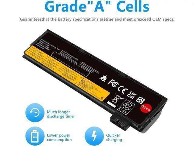 Alt view image 6 of 7 - T480 T470 01AV427 61++ Laptop Battery Replacement for Lenovo Thinkpad A475 A485 T570 T580 TP25 P51S P52S Series Notebook 01AV492 01AV427 01AV428 01AV425 SB10K97584 SB10K97585 11.25V 72Wh 6000mAh