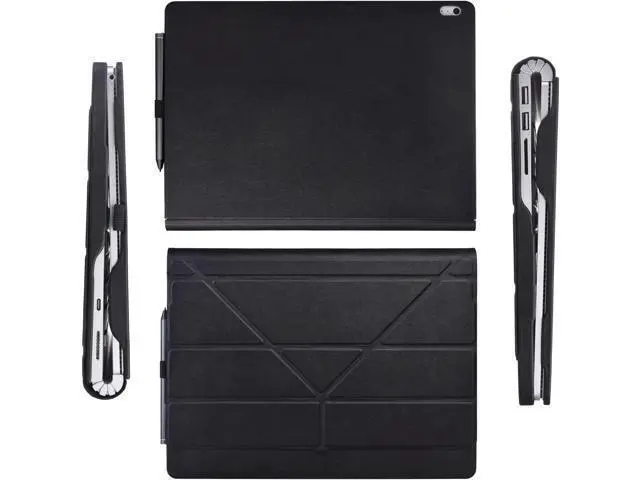 Alt view image 5 of 7 - Case for 13.5 inch Microsoft Surface Book 3 / Surface Book 2 / Surface Book 1 (i7 CPU Only), Detachable PU Leather Protective Folio Protective Laptop Cover with Stand / Pencil Holder Black