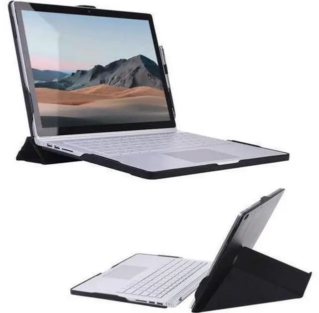 Main image of BONAEVER Case for 13.5 inch Microsoft Surface Book 3 / Surface Book 2 / Surface Book 1 (i5 CPU Only) PU Leather Protective Laptop Cover with Stand / Pencil Holder