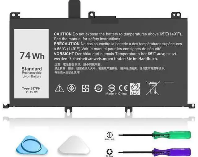 Main image of 74WH 357F9 Laptop Battery Replacement for Dell Inspiron 15 7000 7557 7559 7566 7567 15 5000 Gaming 5576 5577 INS15PD Series P65F P65F001 00GFJ6 P57F P57F003 0GFJ6 71JF4 071FJ4 0357F9 357F9