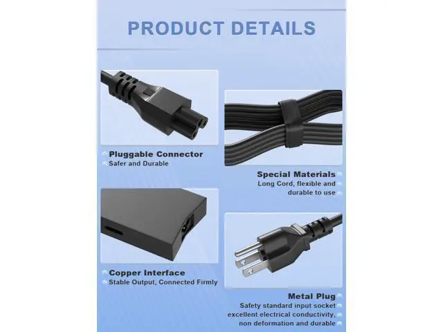 Alt view image 5 of 7 - 130W Charger 7.4mm LA130PM121 Compatible with inspiron14 15 Gaming G3 G5 G7 3500 3579 3590 3779 WD15 D6000 Docking Station XPS L502x L702x L701X Precision 3510 3520 3530 M4400 Laptop