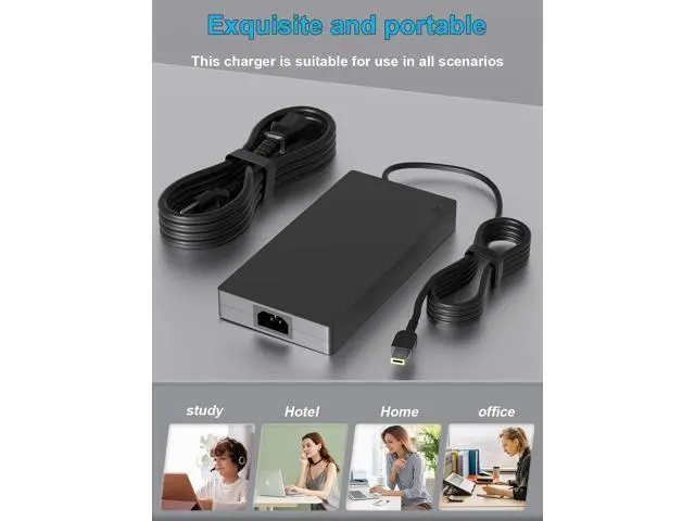 Alt view image 7 of 7 - 230W AC Charger Compatible with Legion Slim 5 7 5P C7 S7 Y920 Y740 Y730 Y545 Y540 R720 Y900 Y910 Y7000 Thinkpad P1 P73 P53 P72 P52 P71 P51 P70 P17 P16 P15 ThinkBook 16p Laptop