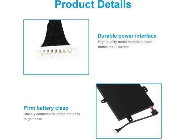 Alt view image 3 of 7 - C41N1727 Laptop Battery Replacement for Asus Zephyrus M GM501 GM501G GM501GM GM501GS ROG GU501 GU501G GU501GM GM501G-SEI006T GM501GS-EI015T GU501GM-BI7N8 GM501GM-EI005T GM501GS-EI003T 15.4V 55Wh