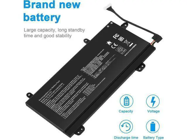 Alt view image 6 of 7 - C41N1727 Laptop Battery Replacement for Asus Zephyrus M GM501 GM501G GM501GM GM501GS ROG GU501 GU501G GU501GM GM501G-SEI006T GM501GS-EI015T GU501GM-BI7N8 GM501GM-EI005T GM501GS-EI003T 15.4V 55Wh
