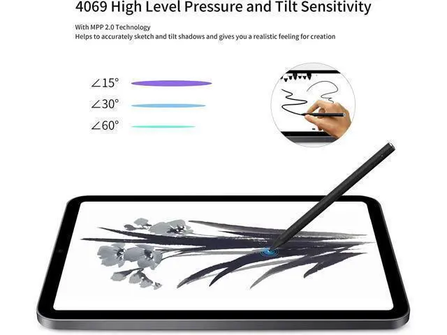 Alt view image 3 of 6 - Bluetooth 4.2 Stylus Pen for Microsoft Surface Pro 9/8/X/7/6/5/4/3/Laptop 5/4/3/2/1/X/Book/Studio and Other Tablets with 4069 Pressure and Tilt Sensitivity,Palm Rejection,Magnetic Design