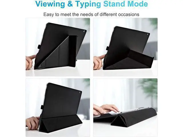Alt view image 4 of 7 - Case for 13.5 inch Microsoft Surface Book 3 / Surface Book 2 / Surface Book 1, Detachable PU Leather Protective Folio Protective Laptop Cover with Stand / Pencil Holder Black (only Protect The Screen)