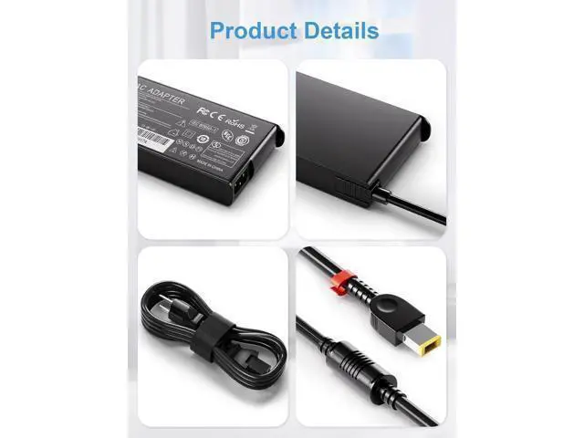 Alt view image 3 of 6 - 230W Laptop Charger Compatible with Legion 5 Slim AC Adapter for Legion 5 7 5P C7 S7 Y540 Y545 Y740 Y730 Y900 Y910 Y920 GX20L29347 ADL230NDC3A Thinkpad P73 Lighter and Smaller