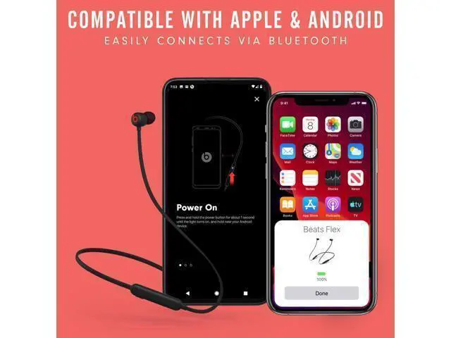 Alt view image 3 of 7 - Flex Wireless Earbuds - W1 Headphone Chip Magnetic Earphones Class 1 Bluetooth 12 Hours of Listening Time Built-in Microphone - Black