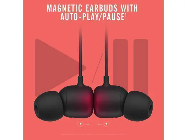 Alt view image 5 of 7 - Flex Wireless Earbuds - W1 Headphone Chip Magnetic Earphones Class 1 Bluetooth 12 Hours of Listening Time Built-in Microphone - Black