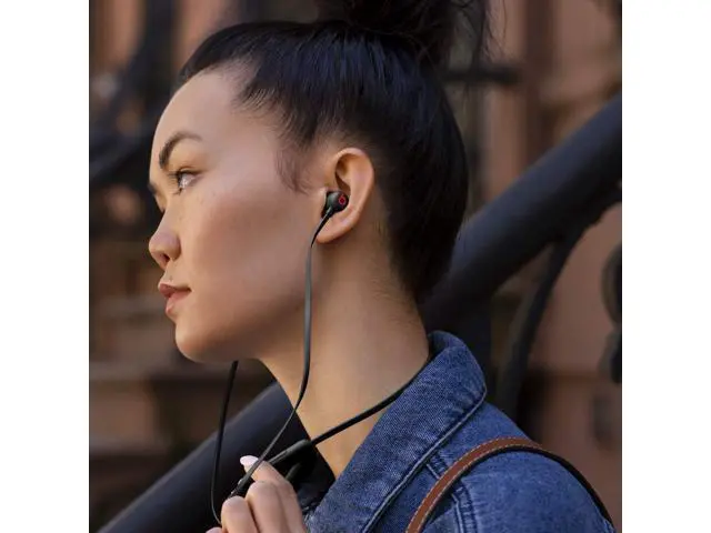 Alt view image 4 of 7 - Flex Wireless Earbuds - W1 Headphone Chip Magnetic Earphones Class 1 Bluetooth 12 Hours of Listening Time Built-in Microphone - Black