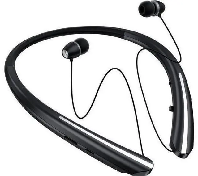 Main image of Bluetooth Headphones Retractable Neckband Bluetooth Headset with Microphone Vibration Call Stereo Noise Cancelling Earphones for Workout Sports Driving (Black)