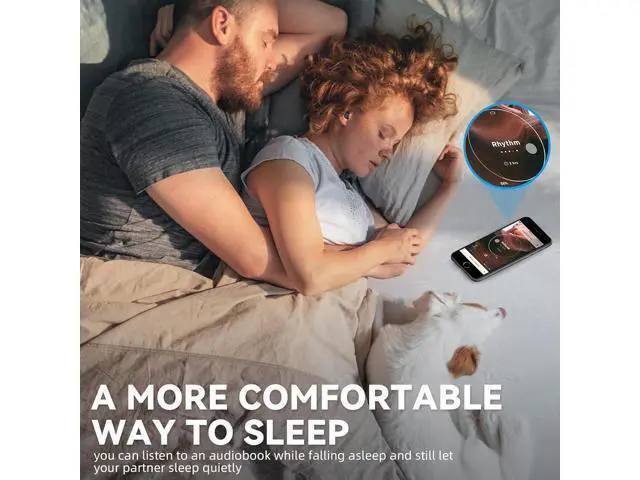 Alt view image 5 of 6 - Sleep Earbuds for Side Sleepers Wireless Noise Cancelling Sleep Headphones with Sleep Mode LED Power Display Comfort Fit for Sleeping Working Hiking (Lavender)