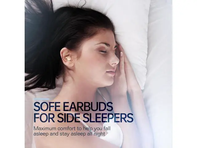 Alt view image 3 of 7 - Invisible Sleep Headphones Sleep Earbuds for Side Sleepers Small Comfortable Fit Noise Blocking Sleep Ear Buds Bluetooth 5.3 Wireless Earbuds in-Ear Ear Buds for Sleeping Working - Beige