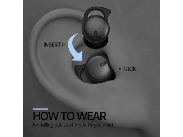 Alt view image 7 of 7 - Invisible Sleep Headphones Sleep Earbuds for Side Sleepers Small Comfortable Fit Noise Blocking Sleep Ear Buds Bluetooth 5.3 Wireless Earbuds in-Ear Ear Buds for Sleeping Working - Black